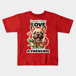 French Bulldog Valentine's day Kids T-Shirt